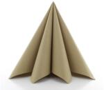 Mank Textilhatású egyszínű szalvéta 40x40 cm 50 lap/csomag - natúr barna