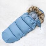Springos - Sac iarna carucior cu blanita detasabila Mevis Delux Albastru