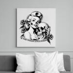 printfashion A true woman's love is eternal - Vászonkép - Fehér (16869222)