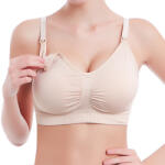 HQX Bustiera pentru alaptare, Microfibra, Beige (6427616238957)