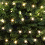 Somogyi Elektronic Ghirlanda cu lumini, 150 Led-uri, alb cald, interior exterior, 8 moduri de iluminare (LED158DWW)