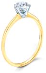 SAVICKI Inel de logodnă The Journey: aur bicolor, cu safir alb - savicki - 6 343,00 RON