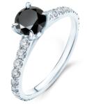 SAVICKI Inel de logodnă Share Your Love: aur alb, diamant negru - savicki - 9 477,00 RON