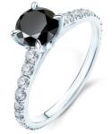 SAVICKI Inel de logodnă Share Your Love: aur alb, diamant negru - savicki - 8 477,00 RON