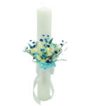 Eventissimi® Lumanare pentru cununie botez, 30 cm, cu flori criogenate si plante naturale uscate (personalizabila cromatic si cu text) (LB-024)