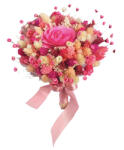 Eventissimi® Buchet de Flori Personalizabil Eventissimi - Plante Uscate, Mic, Predominant Roz (BF-084)