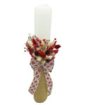 Eventissimi® Lumanare pentru cununie botez, 40 cm, cu plante naturale uscate (personalizabila cromatic si cu text) (LB-029)
