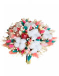 Eventissimi® Buchet mare personalizabil din bumbac si flori naturale uscate (Multicolor) (BF-164(24))
