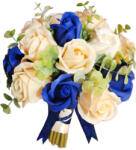 Eventissimi® Buchet de Flori EVENTISSIMI - 17 Trandafiri, Bej Albastru (BF-011)