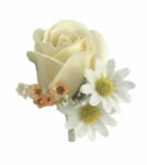 Eventissimi® Cocarda Trandafir Sapun si plante uscate, Eventissimi, Bej Alb (CC-013)