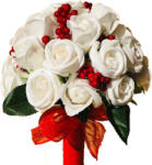 Eventissimi® Buchet de Flori EVENTISSIMI - Trandafiri Alb Rosu (BF-008)