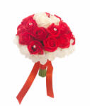 Eventissimi® Buchet de Flori Eventissimi - 29 Trandafiri si 6 hortensii, Rosu Alb (BF-049)