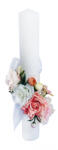 Eventissimi® Lumanare nunta sau botez, Eventissimi, 40 cm cu flori (LN-006)