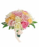 Eventissimi® Buchet flori personalizabil, Eventissimi, Trandafiri, Flori de cires si Floarea Miresei, Multicolor (BF-076)