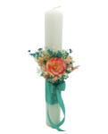Eventissimi® Lumanare pentru cununie botez, 40 cm, cu plante naturale uscate (personalizabila cromatic si cu text) (LB-032)