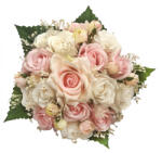 Eventissimi® Buchet mediu personalizabil cu trandafiri, bujori si flante naturale uscate (Alb, Roz) (BF-039-690)