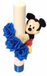 Eventissimi® Lumanare botez 40 cm, Mickey Mouse, Eventissimi, alb albastru (LB-013)
