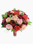 Eventissimi® Buchet mare personalizabil cu trandafiri, plante decorative si frunze (Rosu, Multicolor) (BF-120)