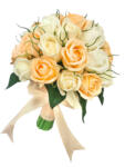 Eventissimi® Buchet Flori Eventissimi - 27 Trandafiri, Bej Portocaliu (BF-038)