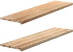 vidaXL Прозоречни первази, 2 бр, 160x40x2 см, необработен масивен дъб (4009124)