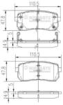 NIPPARTS set placute frana, frana disc NIPPARTS N3610308 (N3610308)