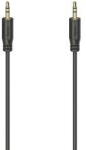 Hama "Flexi-Slim" Audio Cable, 3.5 mm Jack Plug, Gold-Plated, black, 0.75 m (HM200725)