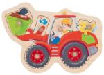 Goki Puzzle cu mânere Goki - Buldozer frontal (57345) Puzzle