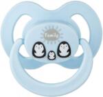 Baby-Nova Baby Nova Suzeta din silicon - Mărimea 3, 2 bucăți, pinguini albaștri (20006)