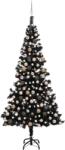 vidaXL Set LED-uri si globuri 240 cm negru (3077592)