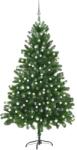vidaXL Set cu led-uri si globuri 210 cm verde (3077728)