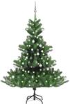 vidaXL Nordmann cu LED-uri si globuri 180 cm verde (3077732)