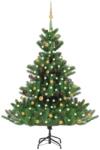 vidaXL Nordmann cu LED-uri si globuri 180 cm verde (3077560)