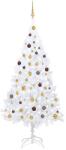 vidaXL Set cu LED-uri si globuri 210 cm alb (3077542)