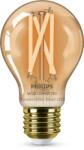 Philips Bec LED inteligent vintage Philips filament chihlimbariu, Wi-Fi, Bluetooth, A60, E27, 7W (50W), 640 lm, temperatura lumina reglabila (2000-5000K), clasa energetica F, 8719514372023 (8719514372023)