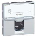 Legrand Priza RJ45 UTP 2 module, aluminiu, Mosaic (079474)