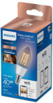 Philips Bec LED inteligent vintage Smart LED Philips, filament transparent, Wi-Fi, Bluetooth, C35, E14, 4.9W (40W), 470 lm, temperatura lumina reglabila (2700-6500K), 8719514372061 (871951437206100)