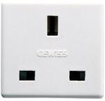 Gewiss Priza Schuko Standard Britanic, 2M, 16A, 2P+E, Alb (GW20209)