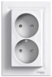 Schneider Electric Priza dubla 2P, 16A, alb (EPH9700121)