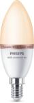 Philips Bec LED inteligent Philips, lumanare, Wi-Fi, Bluetooth, C37, E14, 4.9W (40W), 470 lm, temperatura lumina reglabila (2700-6500K), 8719514372382 (871951437238200)