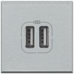 Legrand Priza dubla USB Axolute, 2P, 2M, Gri inchis (HC4285C2)