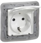 Legrand Priza Schuko Ip44, Cu Capac, Membrana Protectie, Alba (664747)