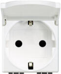 Legrand Priza schuko cu capac, 2P+T, 16A, 2 module, alba, Matix, Bticino (AM5440/2P)