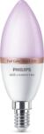 Philips Bec LED RGB inteligent Philips, lumanare, Wi-Fi, Bluetooth, C37, E14, 4.9W (40W), 470 lm, lumina colorata, 8719514372405 (871951437240500)