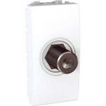Schneider Electric Priza TV coaxiala Unica, conector F, 1M, Alb (MGU3.468.18)