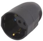 SCAME RO Priza (cupla) mobila 2P+E, neagra, 16A, Scame (130.2083/N)