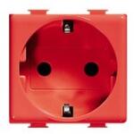 Legrand Priza Schuko Standard German Matix, 16A, 2P+E, 2M, Rosu (A5440/2NR)