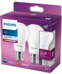 Philips Pachet 2 becuri LED Philips A60, E27, 7.5W (60W), 806lm, lumina alba (4000K), 8718699770266 (871869977026600)