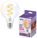 Philips Bec LED RGB inteligent WiZ, G95, Wi-Fi/Bluetooth, E27, 6.3W (40W), 470 lm, lumina alba si colorata (2200-6500K), transparent, 8720169072190 (872016907219000)