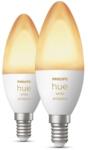 Philips Pachet 2 becuri LED inteligente Philips Hue B39, E14, 4W (25W), lumina alba (2200-6500K), 8719514356733 (871951435673300)