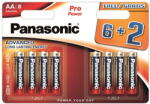 Panasonic LR6PPG-8BW-6-2F PRO POWER alkáli tartós elem, AA (ceruza), 8 db/bliszter (LR6PPG-8BW-6-2F)